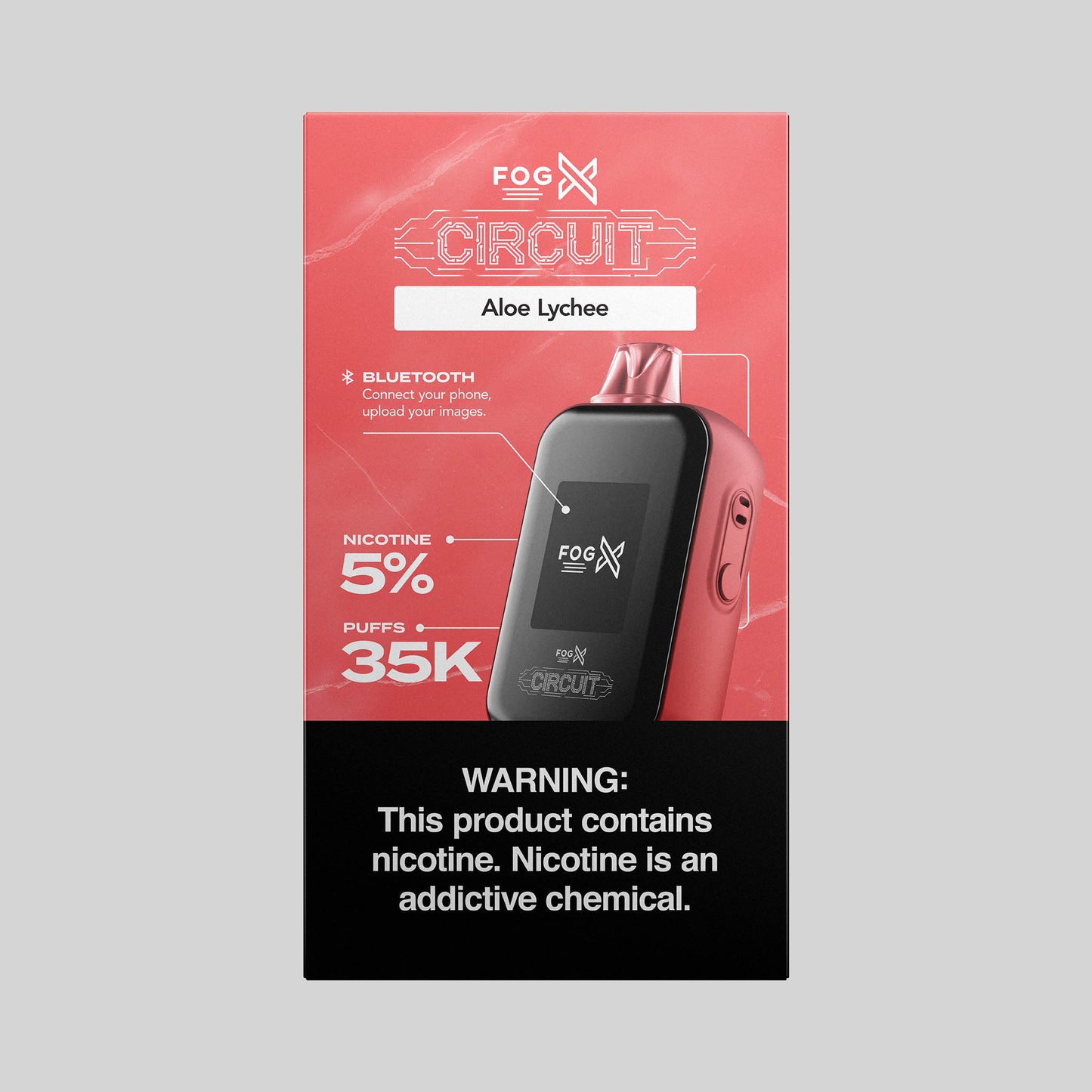 FOX X Circuit Aloe Lychee Packaging Box Render
