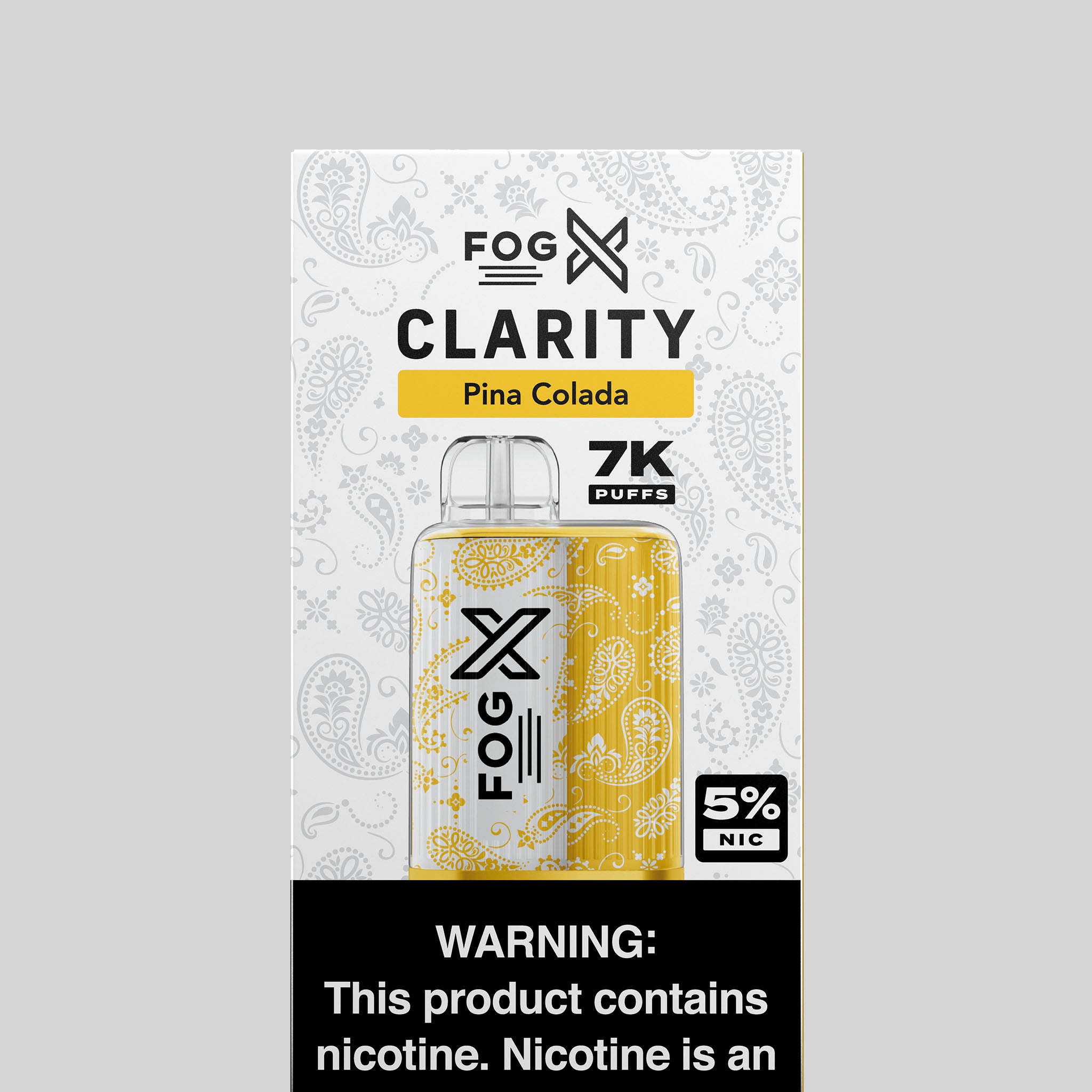 FOG X Clarity 7000 Puffs Disposable Vape Device - Pina Colada FX Fulfillment Center FOG X Clarity 7000 Puffs Disposable Vape Device - Pina Colada FX Fulfillment Center
