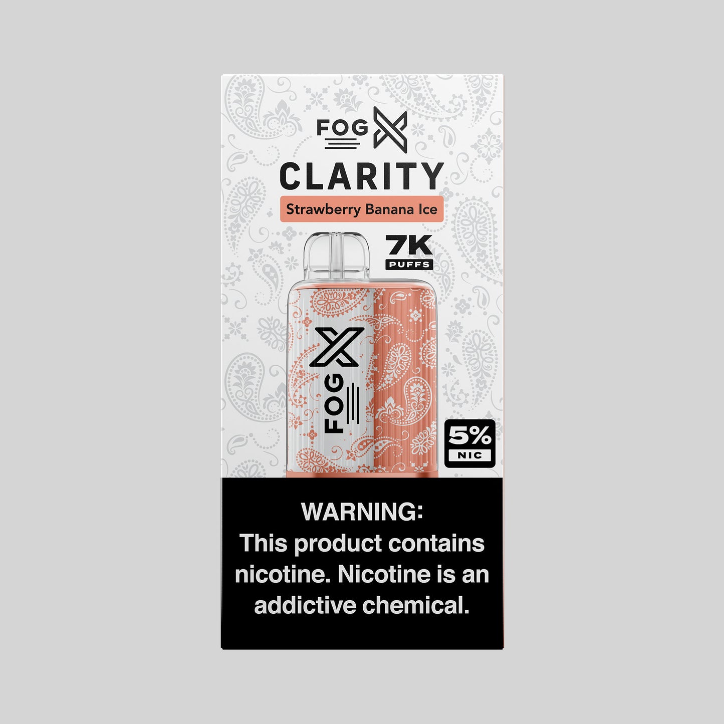 Fog X Clarity Strawberry Banana Ice Disposable 7000 Approximate Puffs