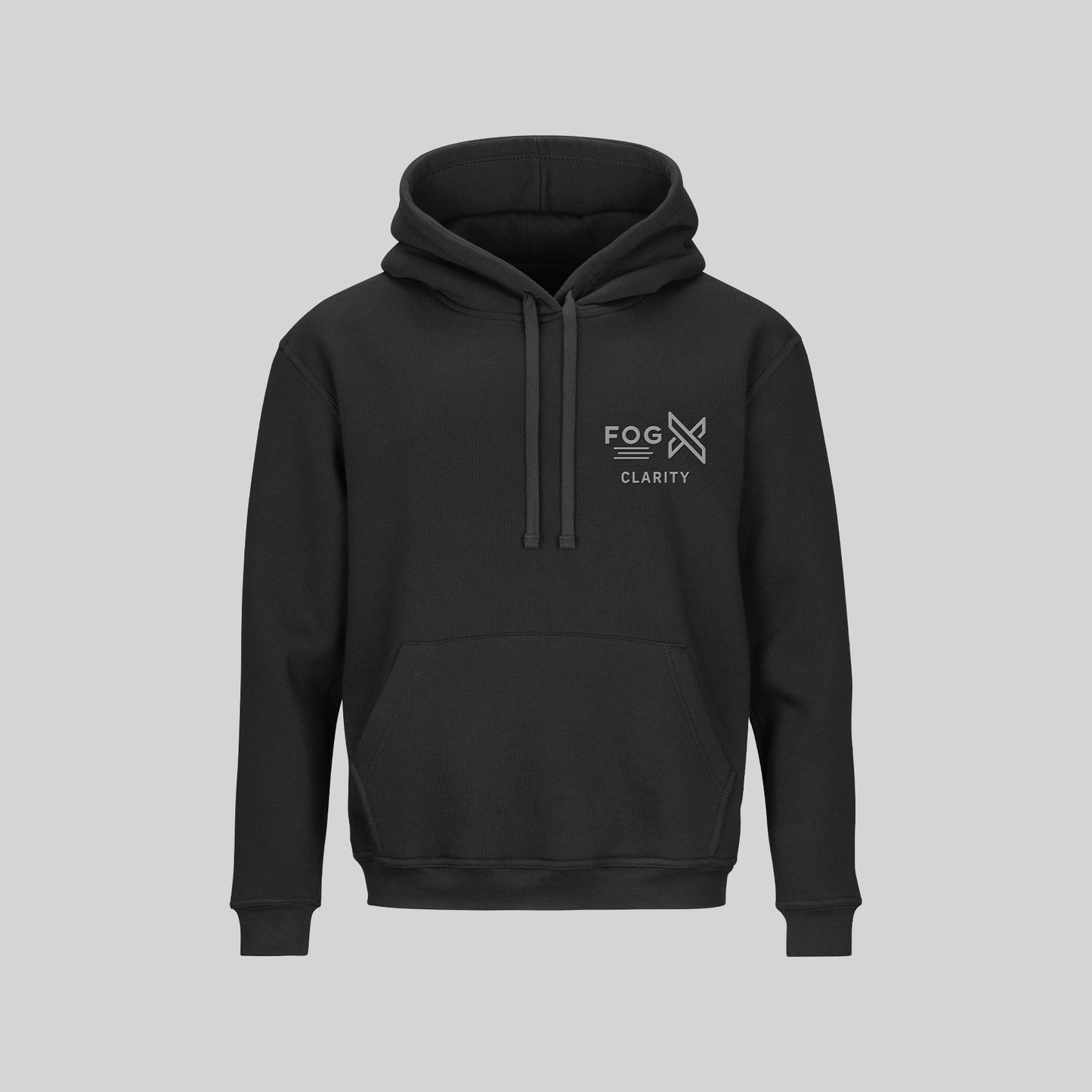 FOG X Clarity Hoodie Black Grey Front