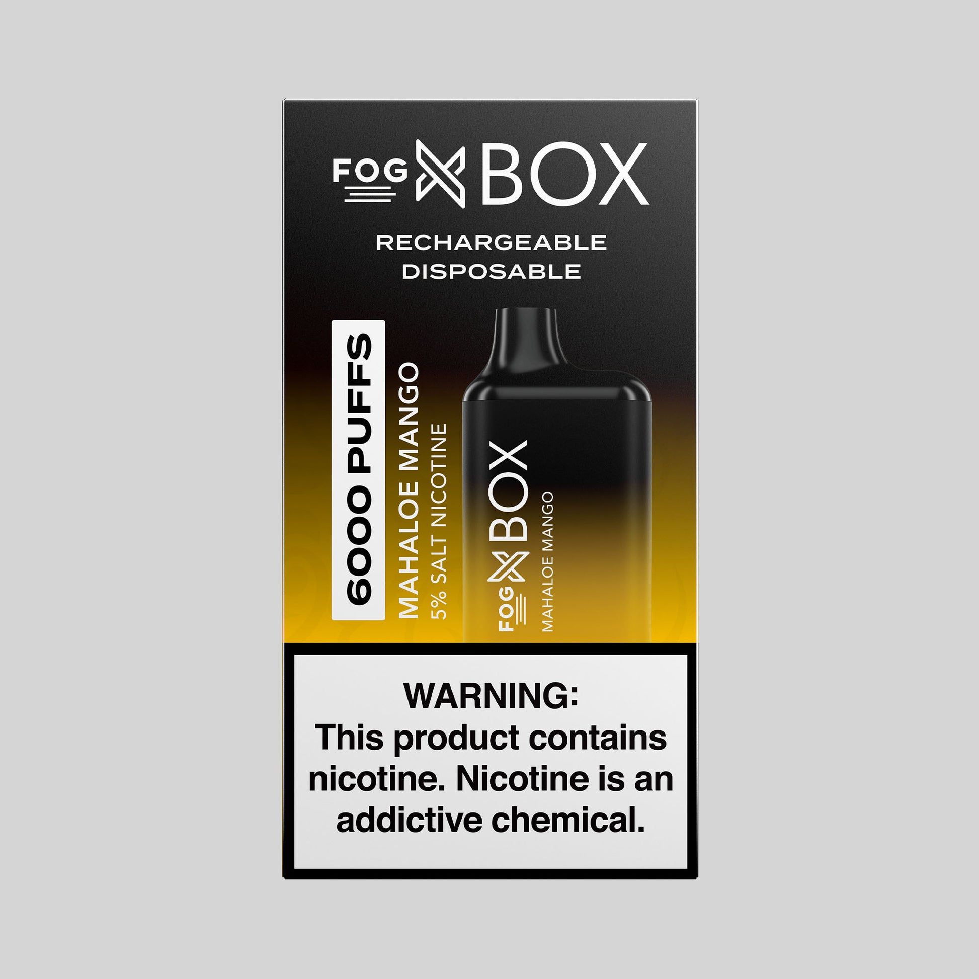 Fog X Box Mahaloe Mango Disposable 6000 Puffs