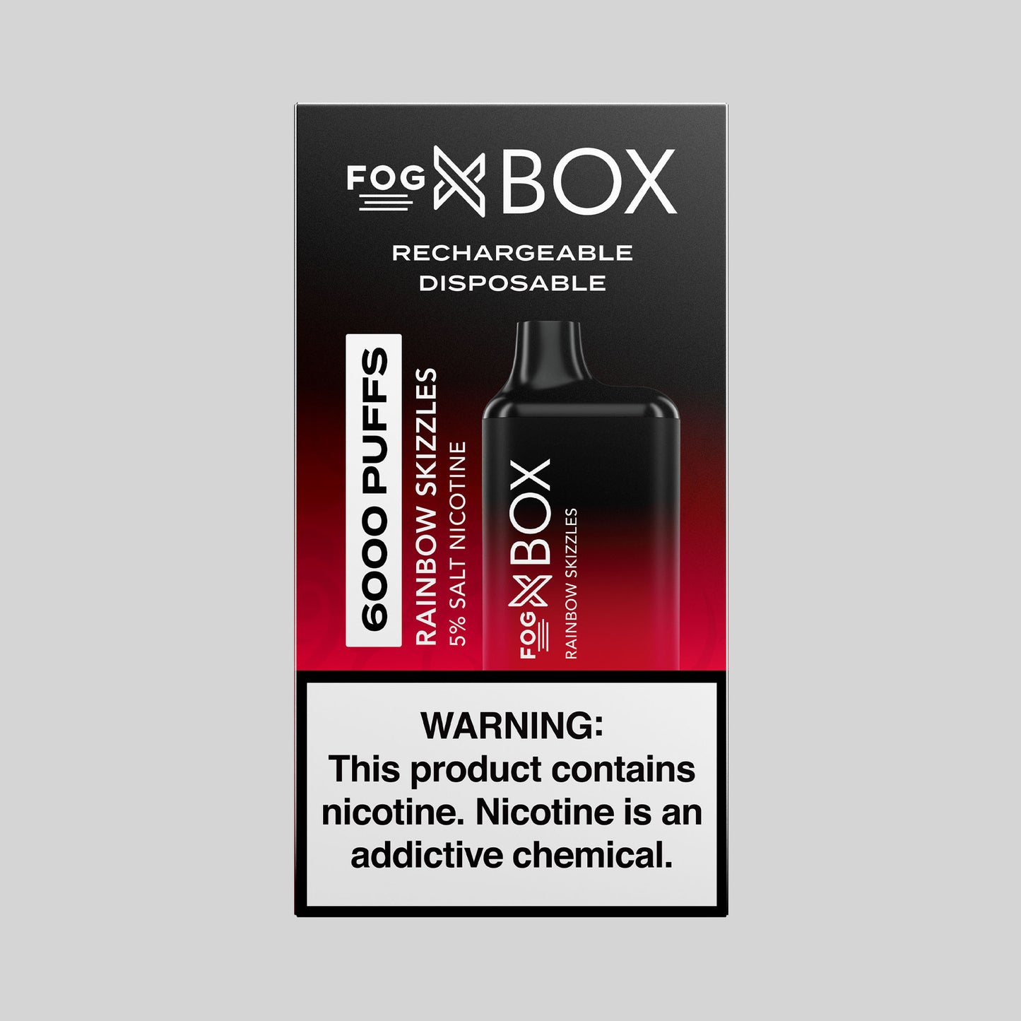 Fog X Box Rainbow Skizzles Disposable 6000 Puffs