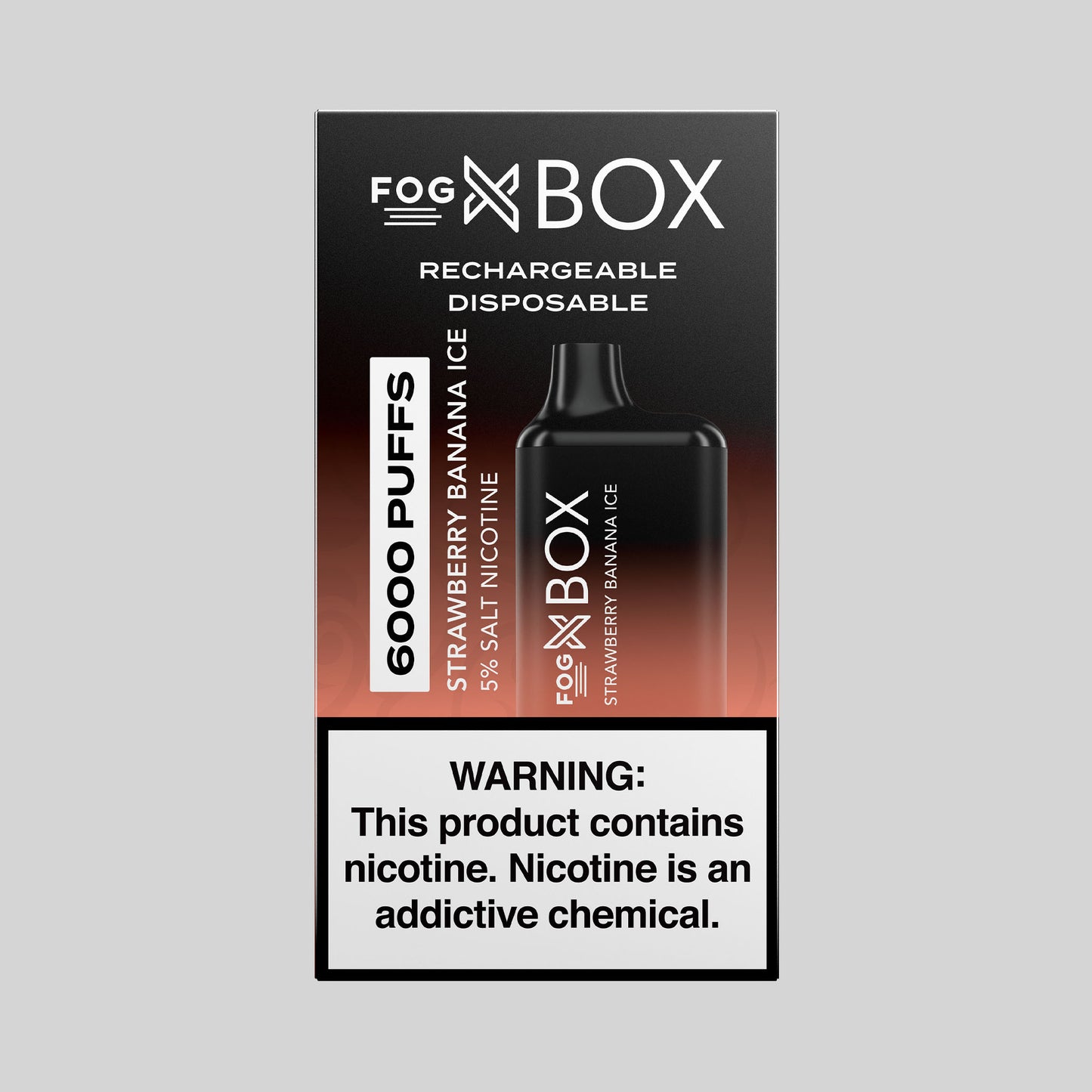 Fog-X Strawberry Banana Ice Disposable 6000 Puffs