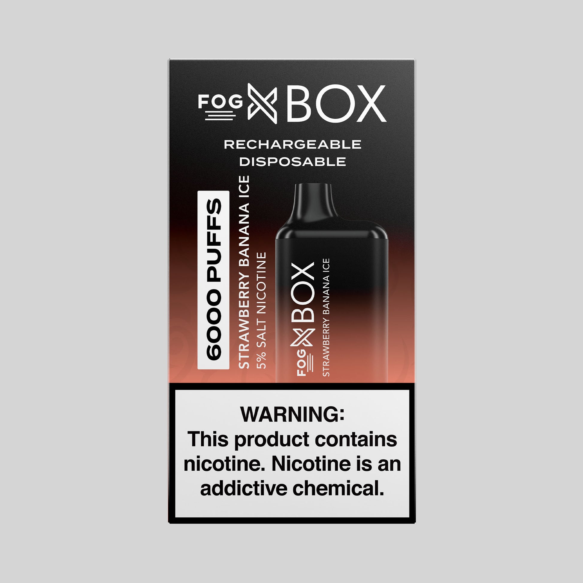 Fog-X Strawberry Banana Ice Disposable 6000 Puffs
