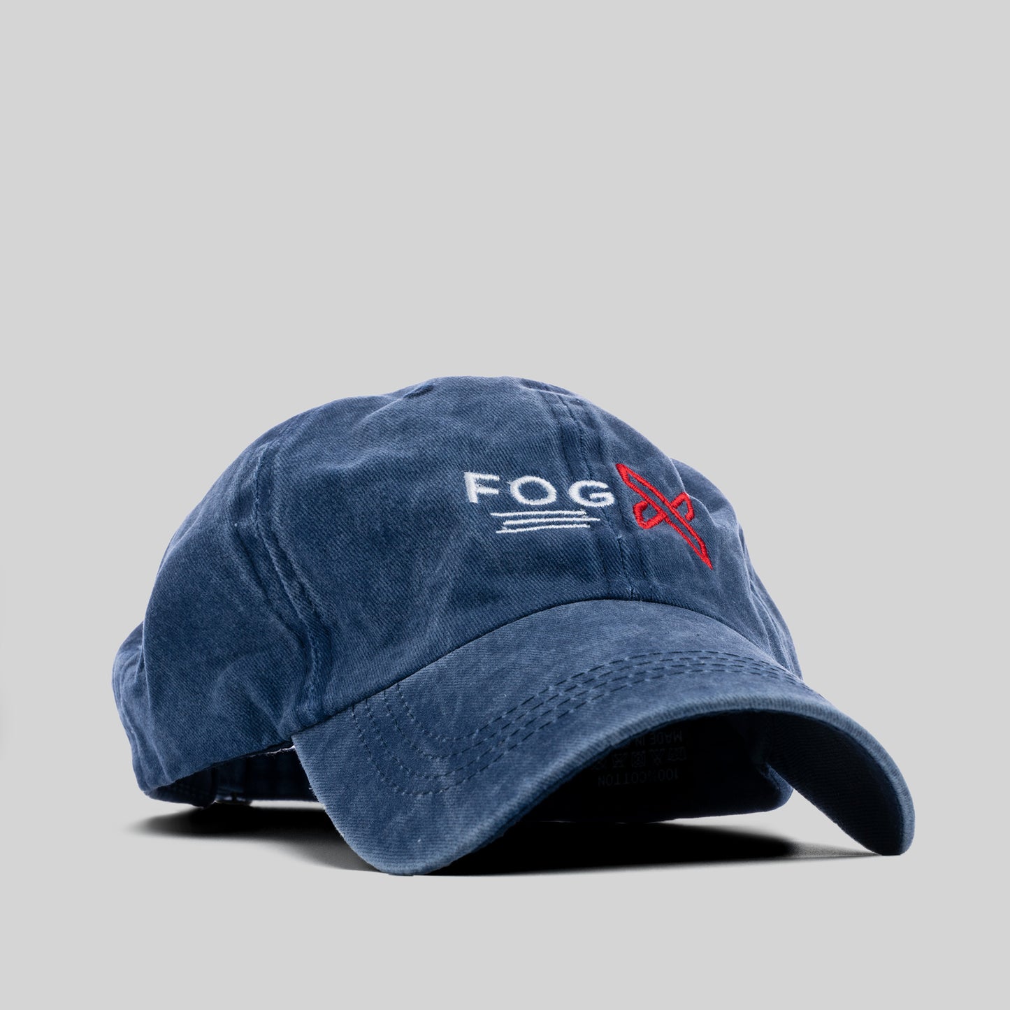 FOG X Logo Dad Hat Blue Distressed