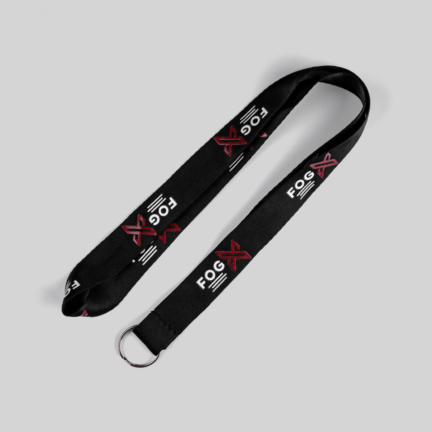 FOG X Logo Lanyard Keychain Black Red