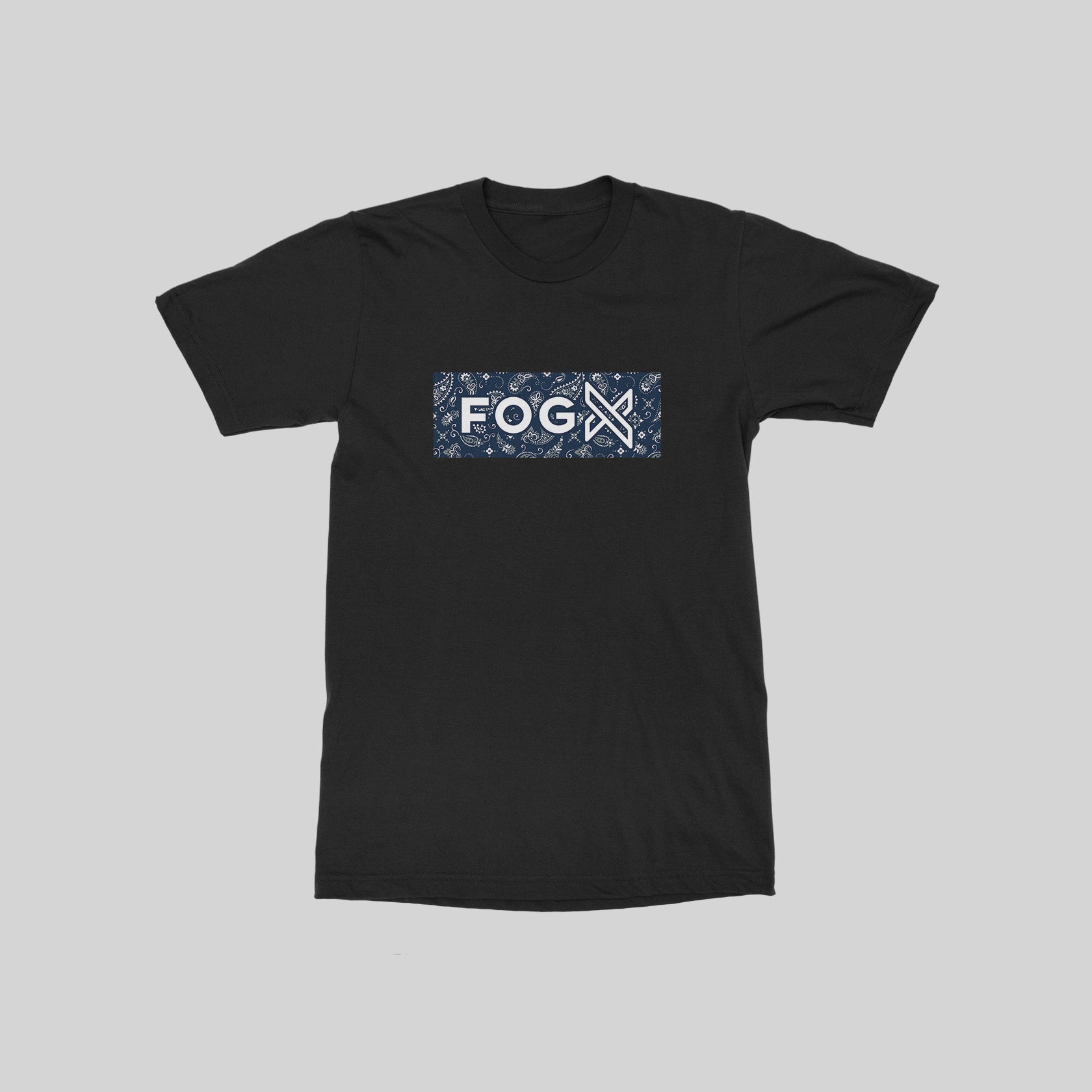 Fog X Paisley Box T-shirt Black Navy Blue