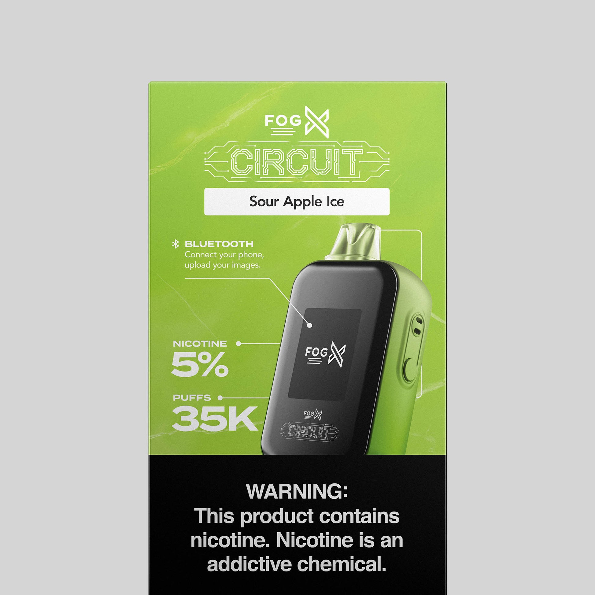 FOG X Circuit 35K Puffs Disposable Vape Device - Sour Apple Ice FX Fulfillment Center FOG X Circuit 35K Puffs Disposable Vape Device - Sour Apple Ice FX Fulfillment Center