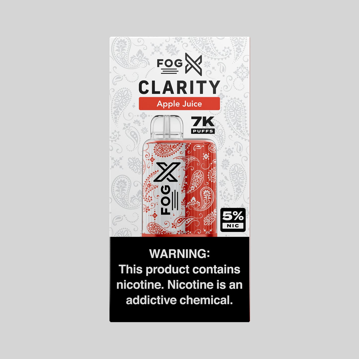 Fog X Clarity Apple Juice Disposable 7000 Approximate Puffs
