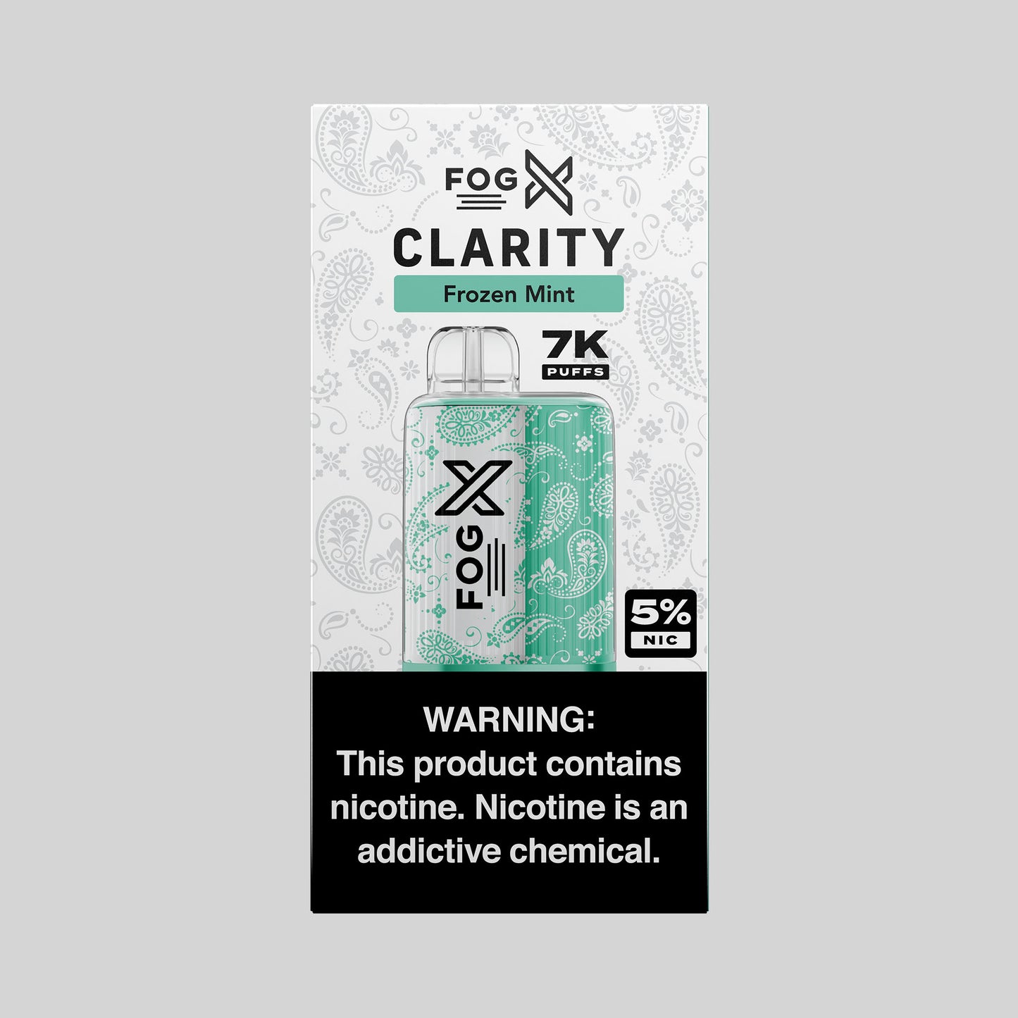 Fog X Clarity Frozen Mint Disposable 7000 Approximate Puffs