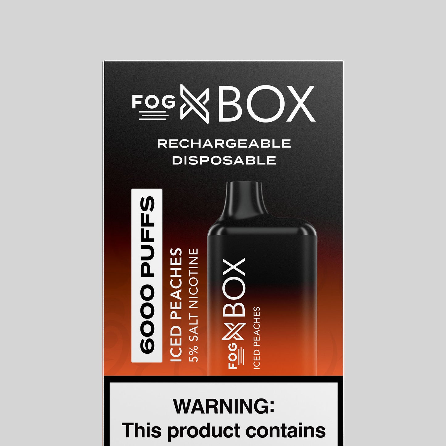 Fog X Box Iced Peaches Disposable