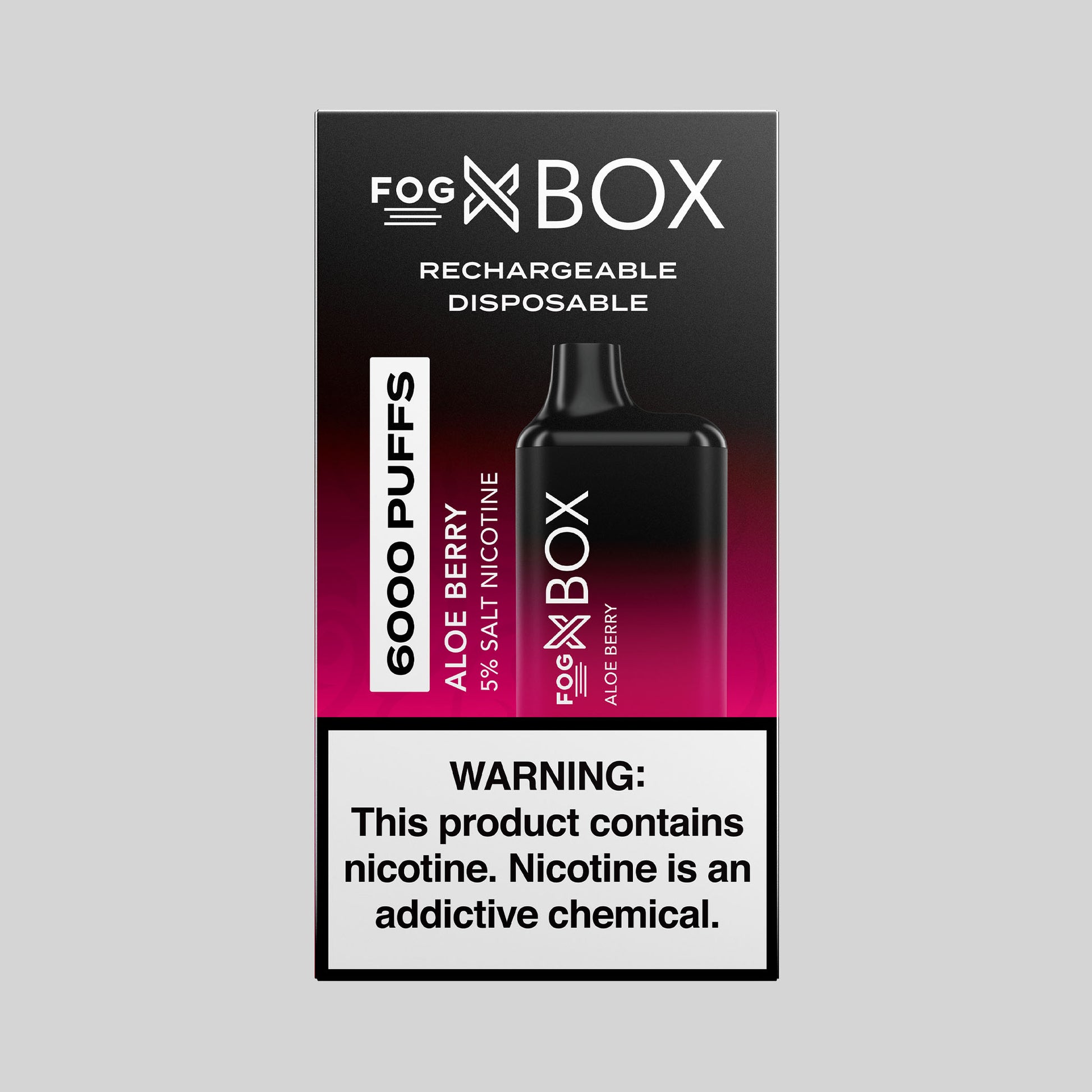 Fog X Box Aloe Berry Disposable 6000 Puffs