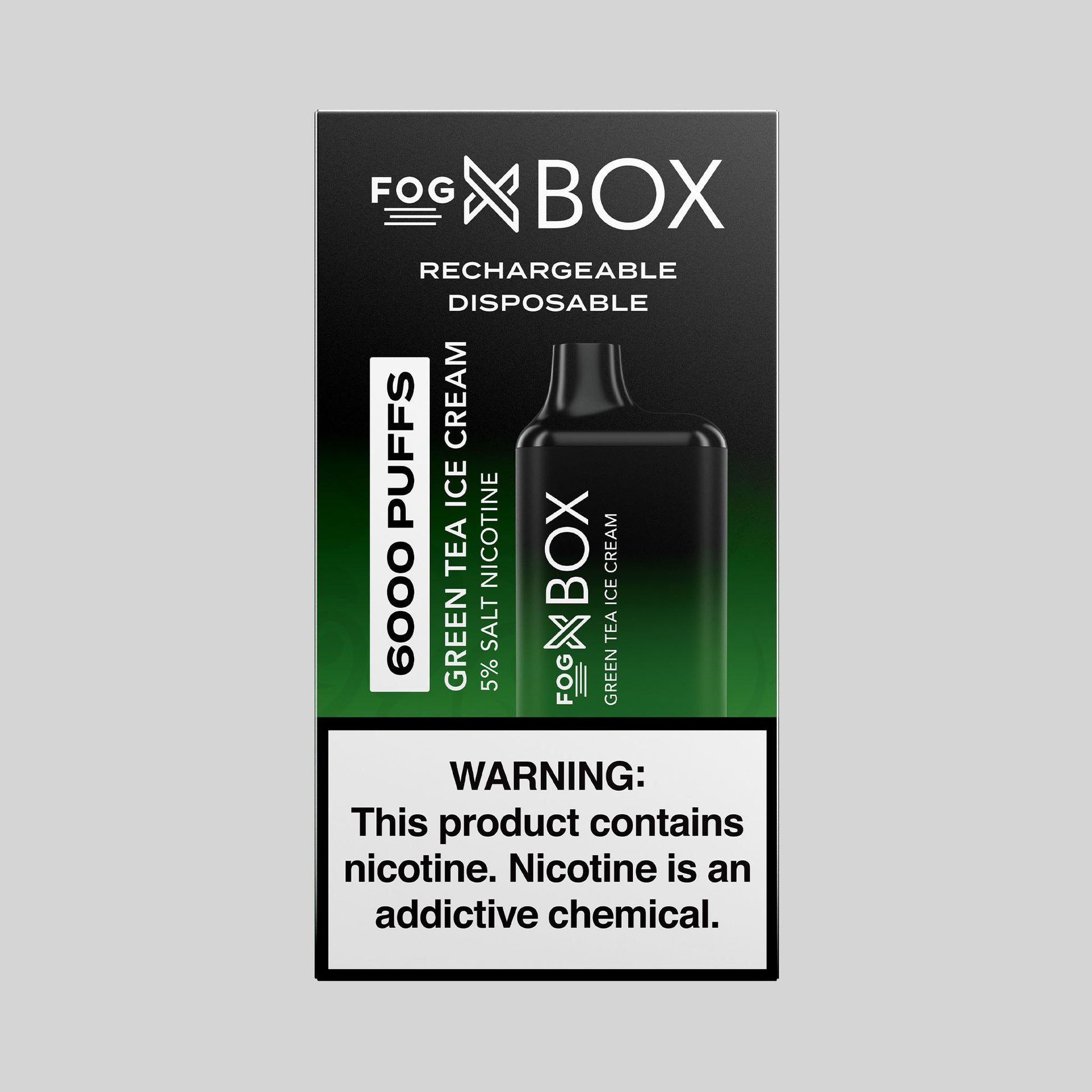 Fog-X Green Tea Cream Disposable 6000 Puffs