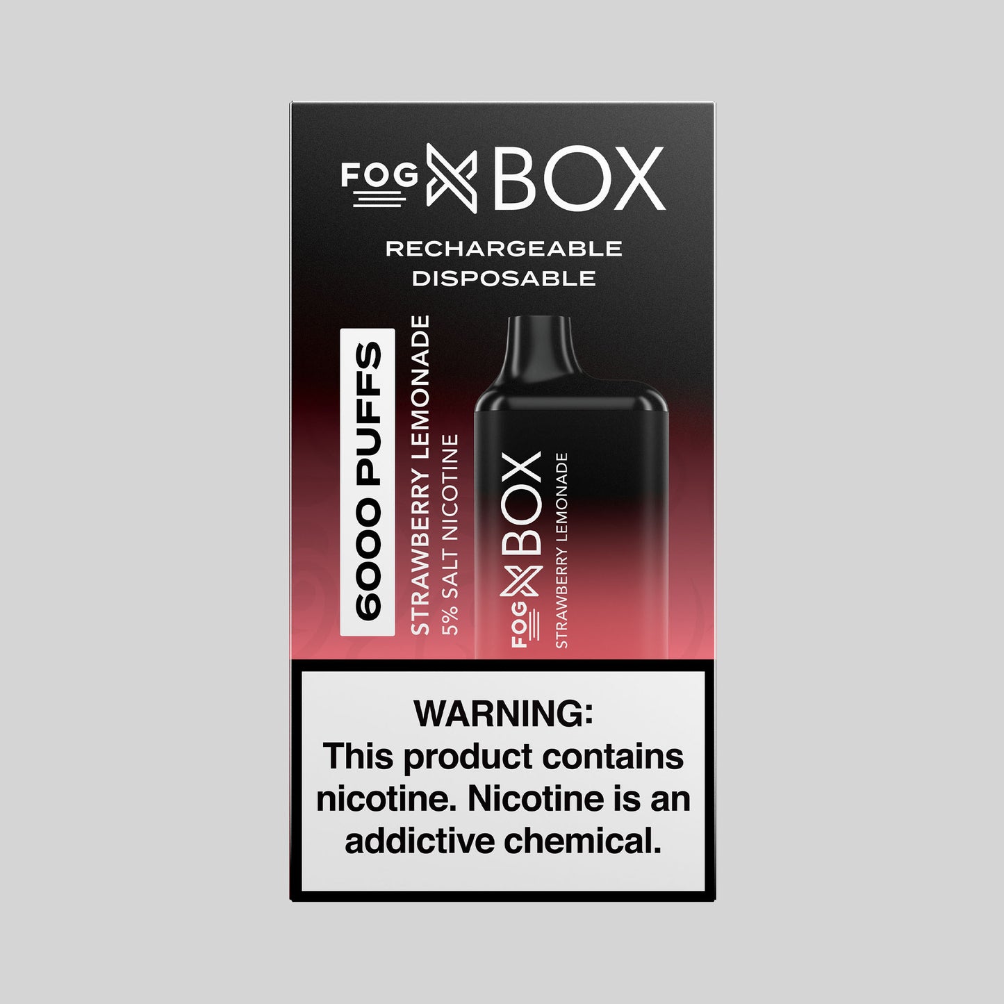Fog X Box Strawberry Lemonade Disposable 6000 Puffs 