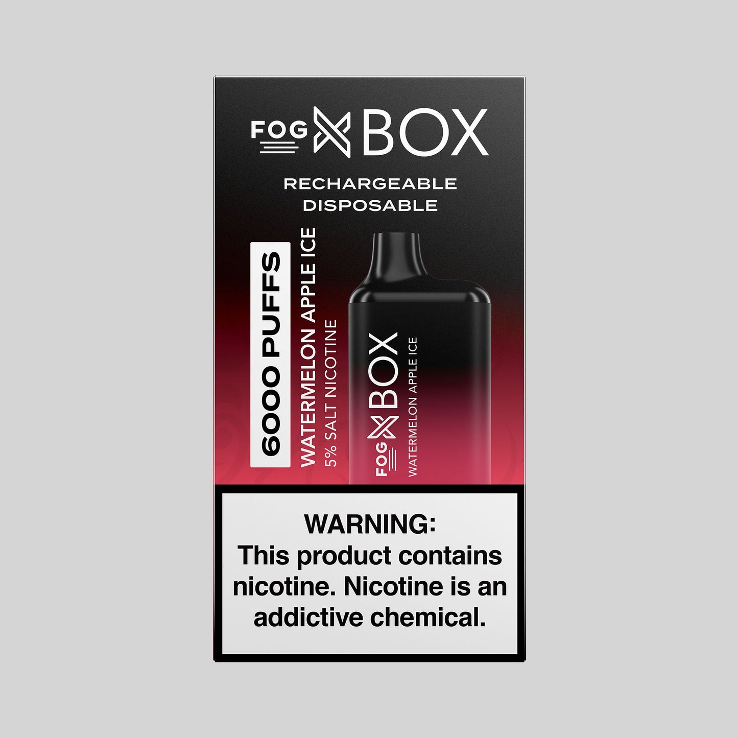 Fog X Box Watermelon Apple Ice Disposable 6000 Puffs