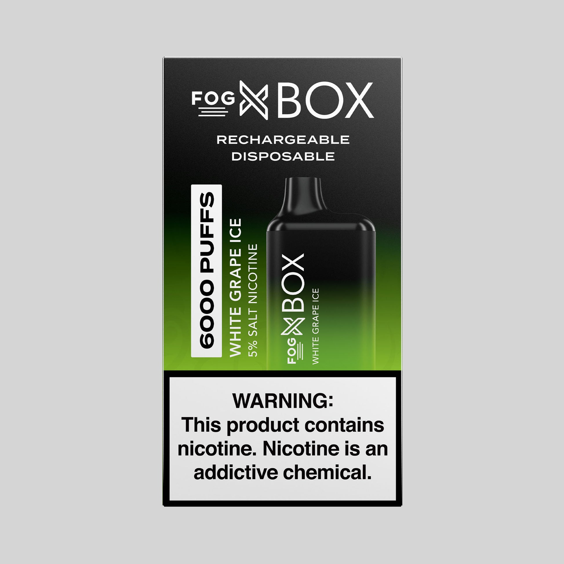 Fog-X Box White Grape Ice Disposable 6000 Puffs