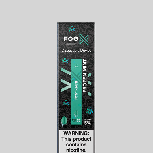 FOG X Vapor Frozen Mint Close Up Disposable Vape Device