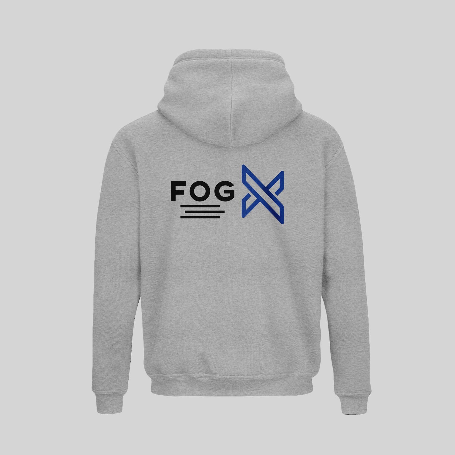 FOG X Logo Zip Up Hoodie Grey Back