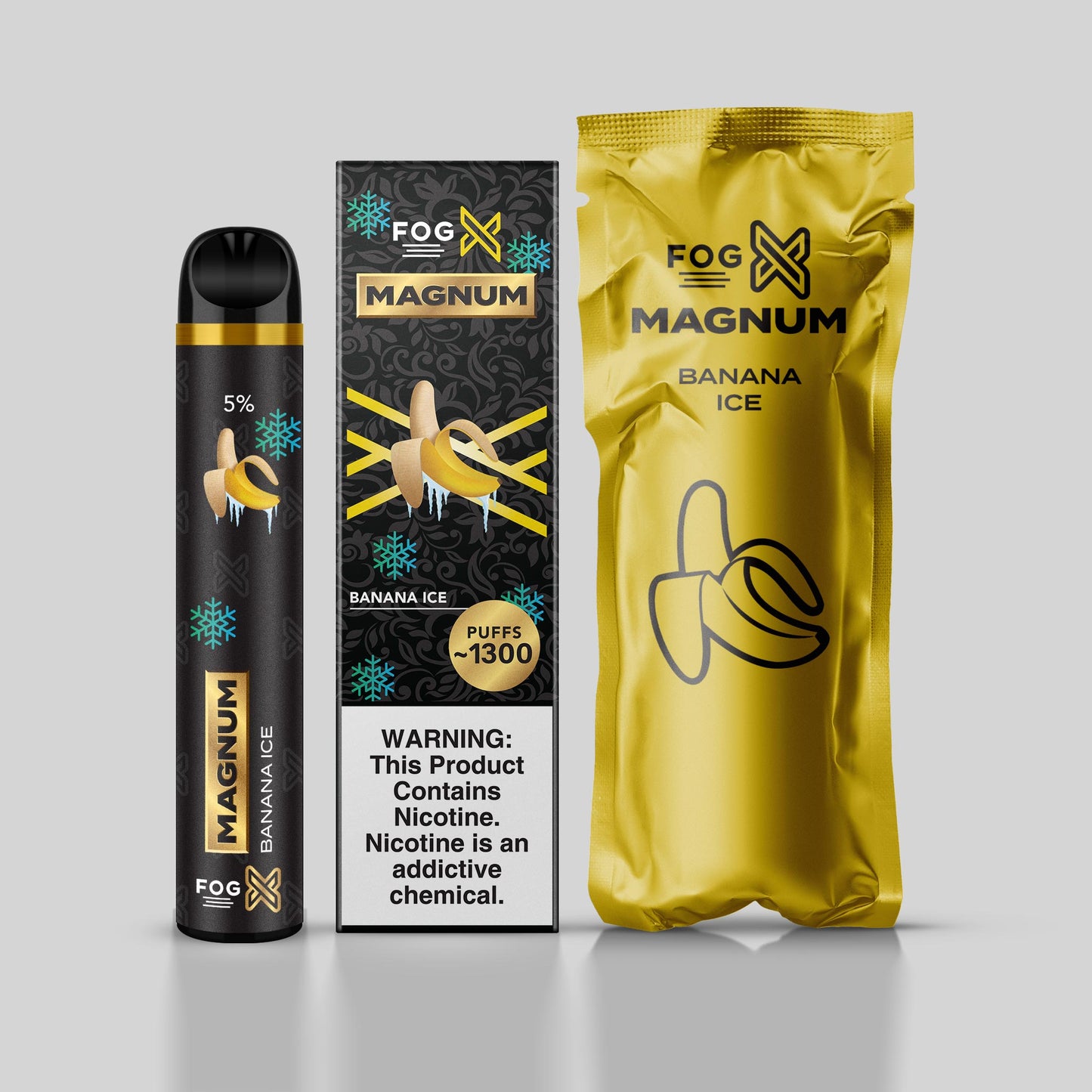 FOG X Vapor Magnum Banana Ice Disposable Vape Device