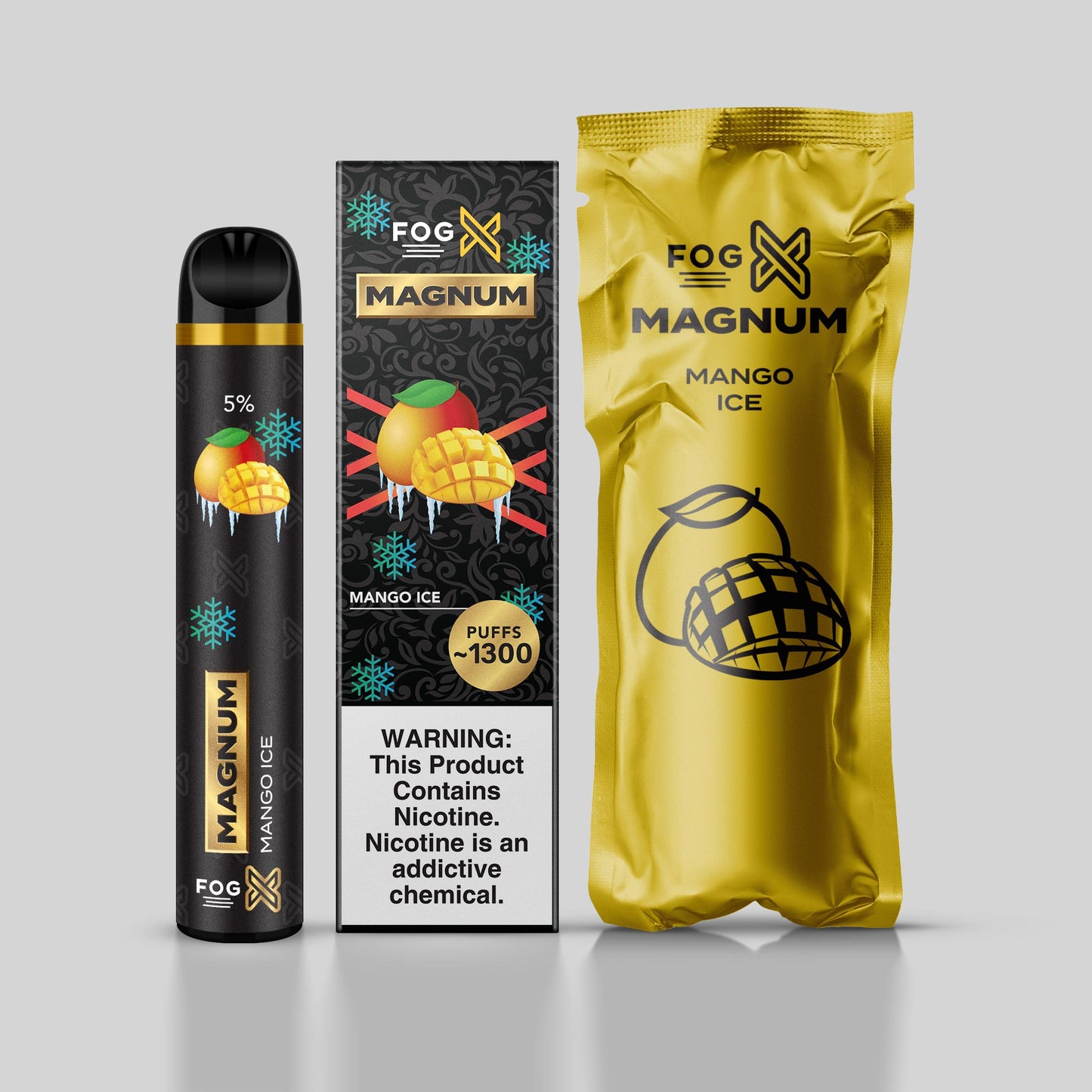 FOG X Vapor Magnum Mango Ice Disposable Vape Device