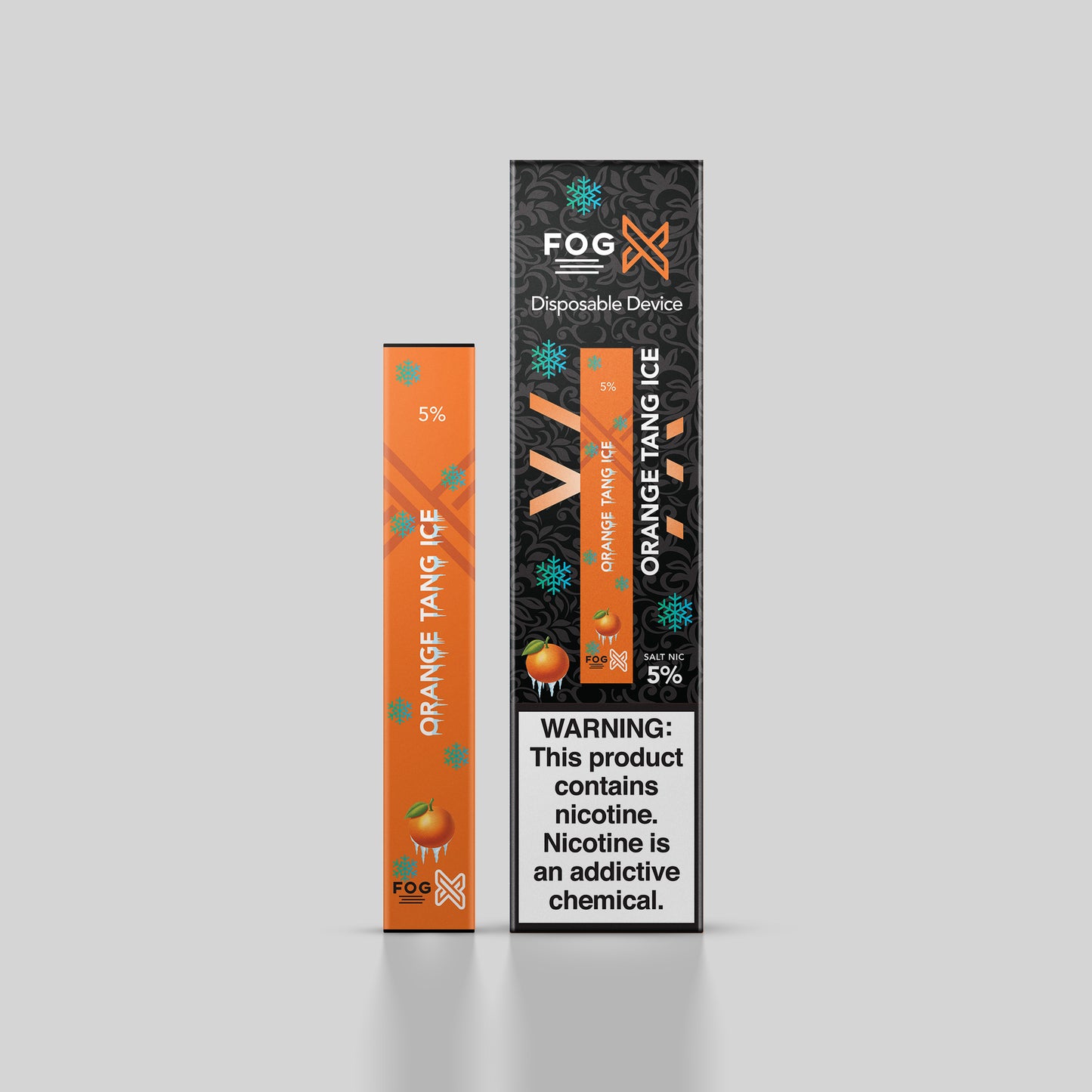 FOG X Vapor Orange Tang Ice Disposable Vape Device