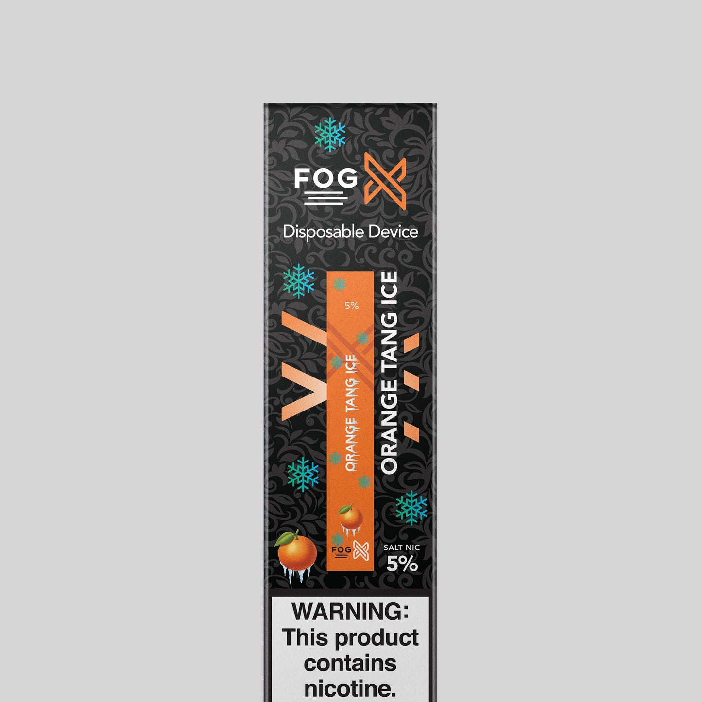 FOG X Vapor Orange Tang Ice Close Up Disposable Vape Device