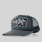 Fog X  Trucker Hat Soft Tough Snapback Gray