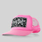 Fog X  Trucker Hat Soft Tough Snapback Pink