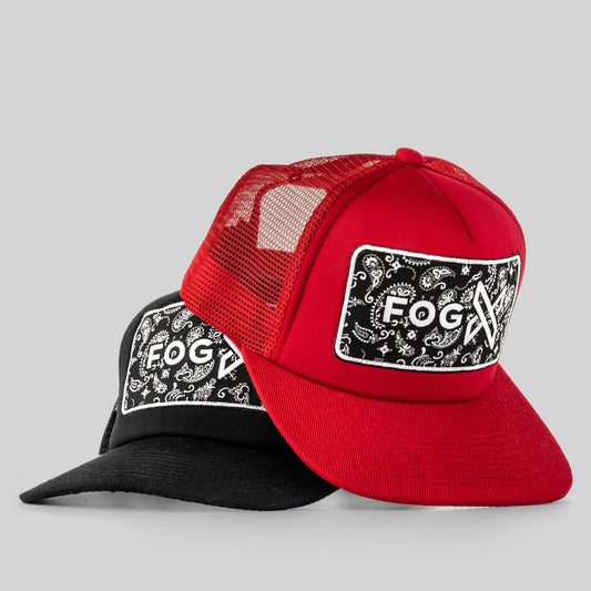 Fog X Trucker Hat Soft Tough Snapback Red Hat Black Hat